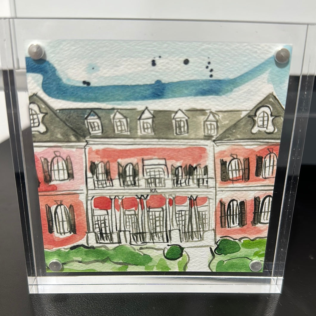 Kappa Delta Acrylic Frame House Painting