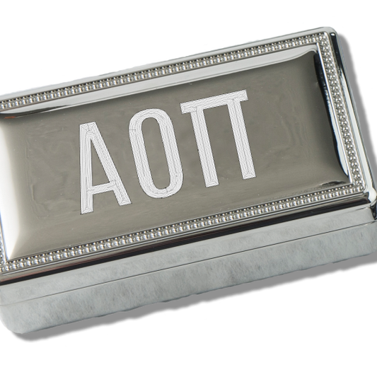 Alpha Omicron Pi Rectangular Pin Box
