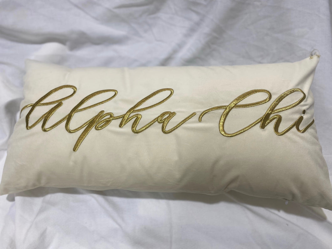Alpha Chi Omega Lumbar Pillow
