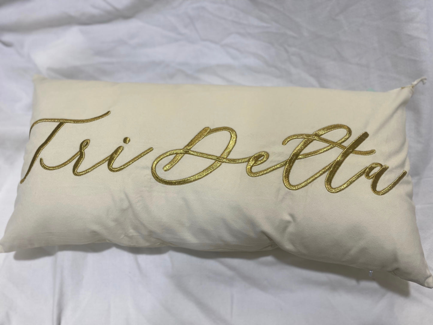 Delta Delta Delta Lumbar Pillow