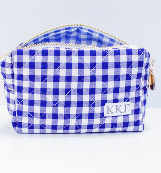 Kappa Kappa Gamma Gingham Makeup Bag