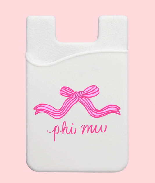 Phi Mu Bow Phone Wallet