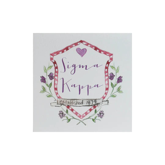 Sigma Kappa Motif Greeting Card