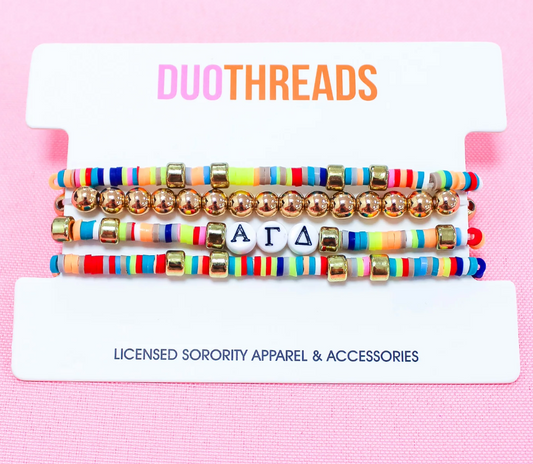 Alpha Gamma Delta Beaded Bracelets