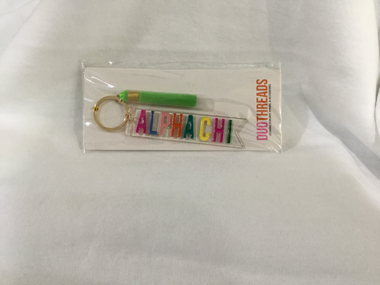 Alpha Chi Omega Multicolored Keychain
