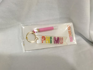 Phi Mu Multicolored Keychain