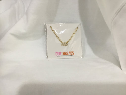 Alpha Gamma Delta Rhinestone Necklace