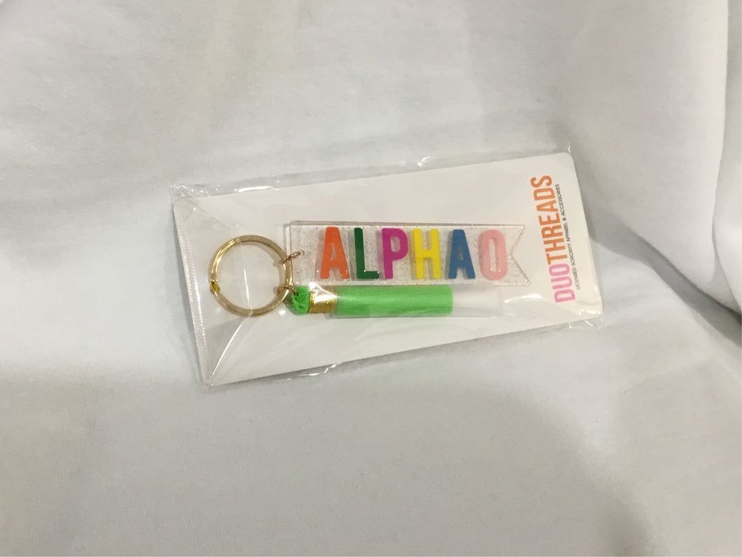 Alpha Omicron Pi Multicolored Keychain