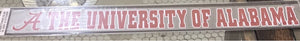 University of Alabama Car Decal with Script A