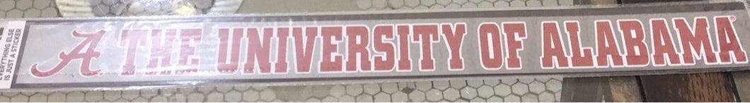 University of Alabama Car Decal with Script A