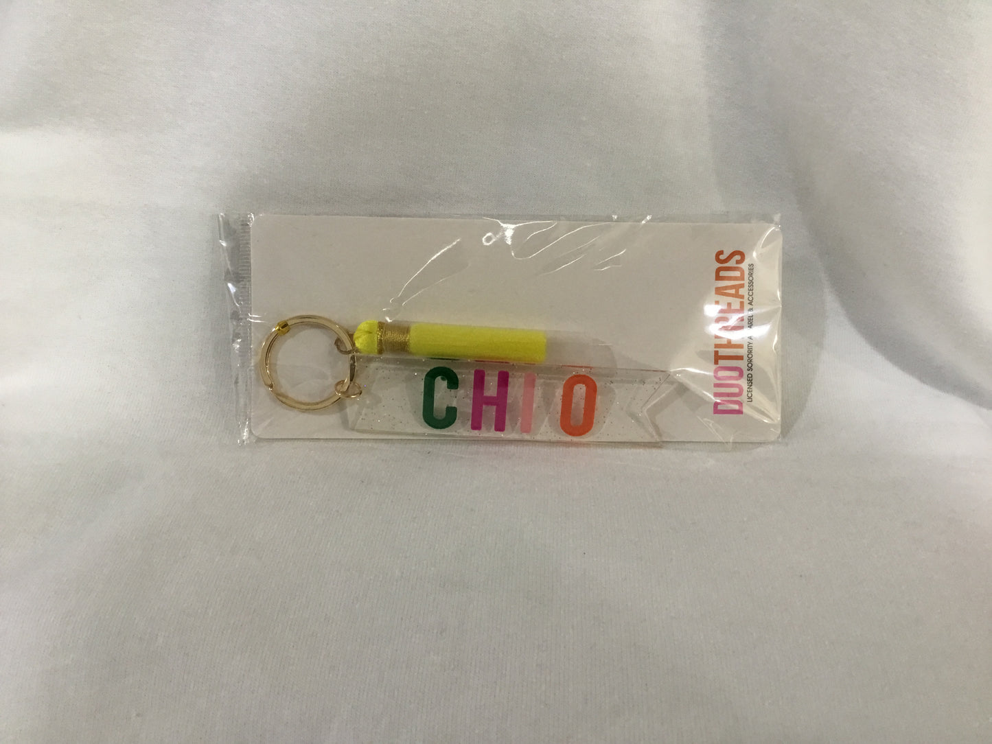 Chi Omega Multicolored Keychain