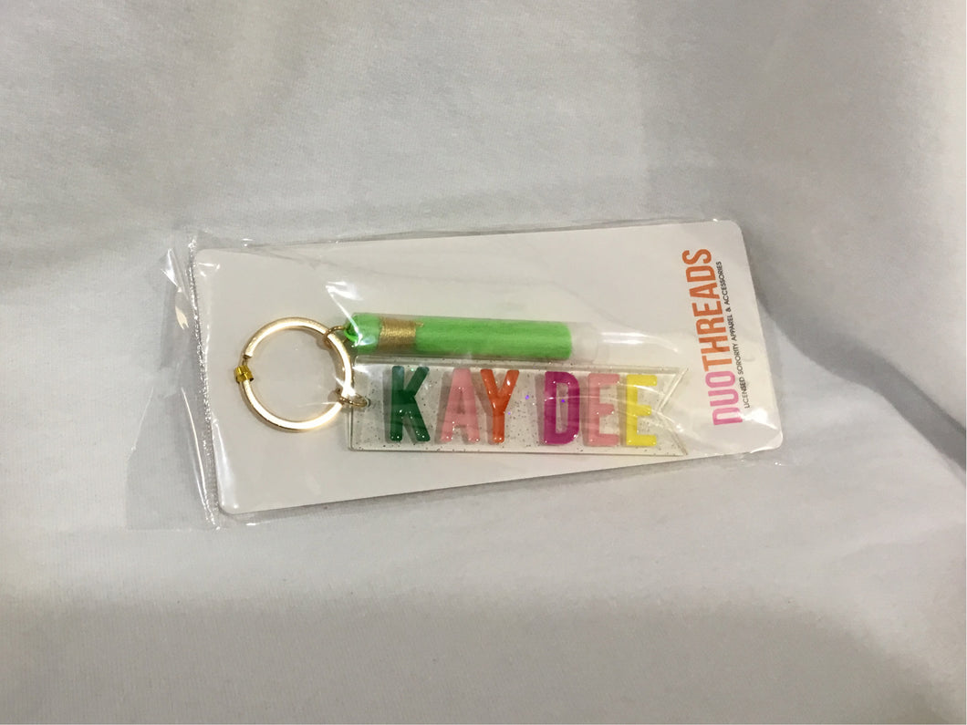 Kappa Delta Multicolored Keychain