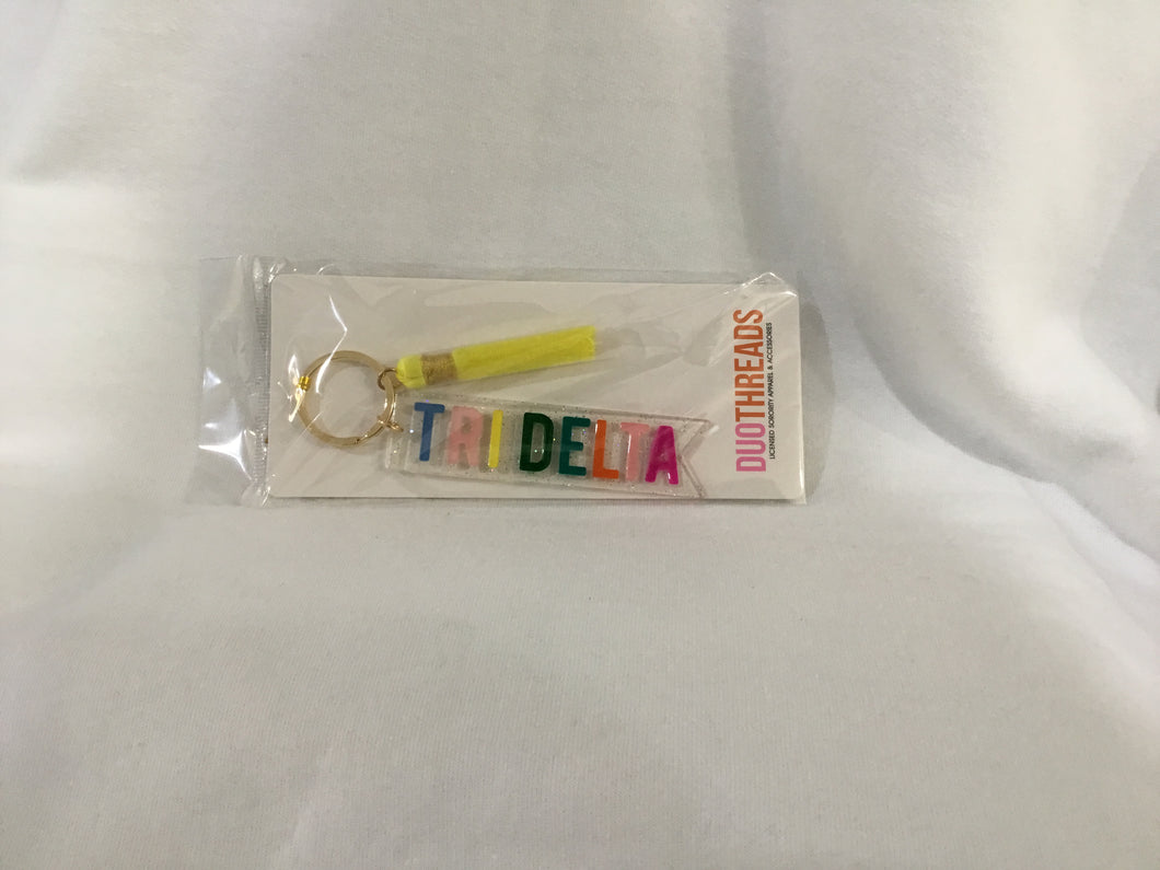 Delta Delta Delta Multicolored Keychain