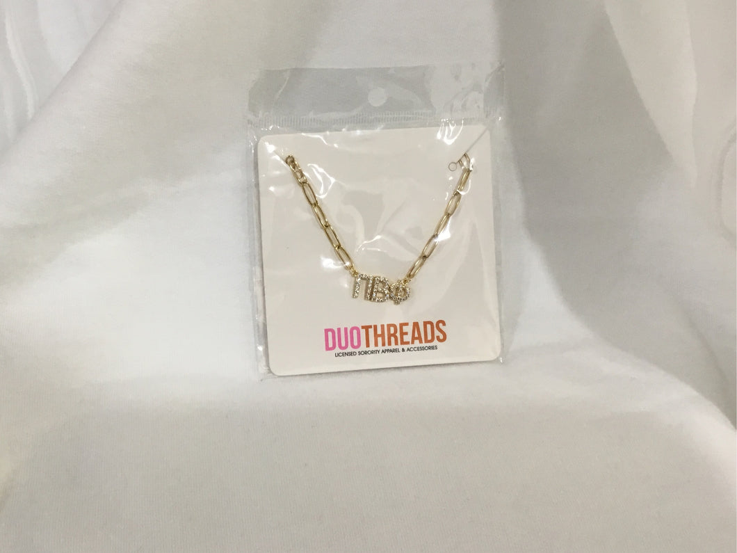 Pi Beta Phi Rhinestone Necklace