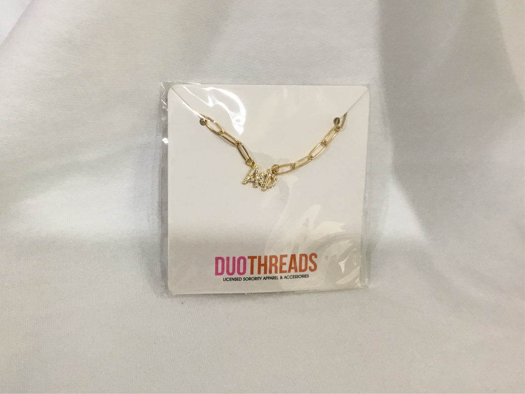 Alpha Phi Rhinestone Necklace