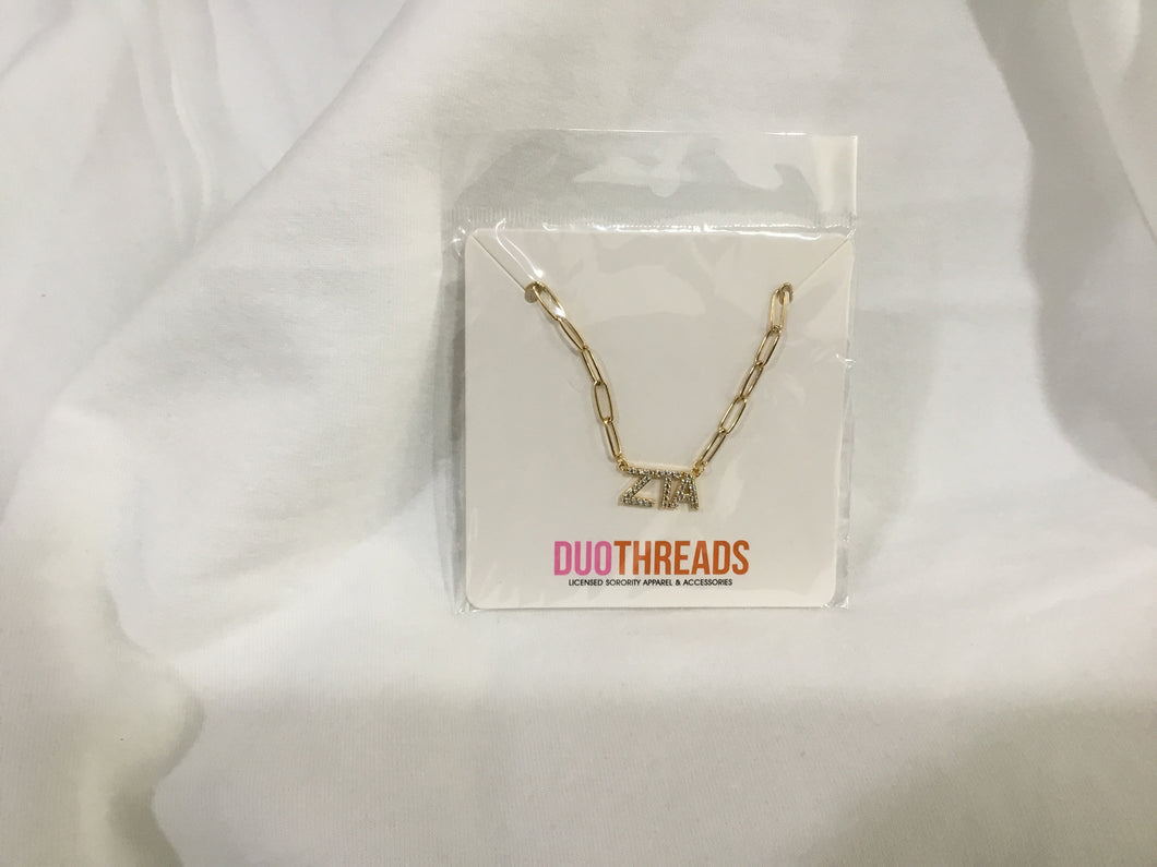 Zeta Tau Alpha Rhinestone Necklace