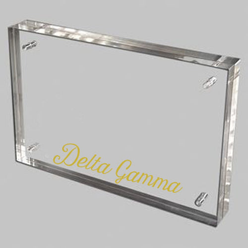Delta Gamma Gold and Acrylic Picture Frame