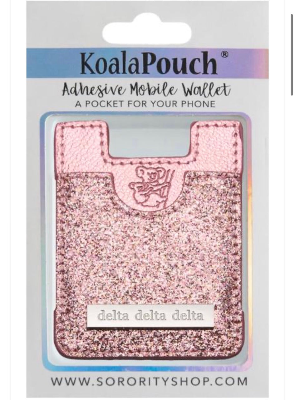 Delta Delta Delta Sparkle Phone Wallet-Pink
