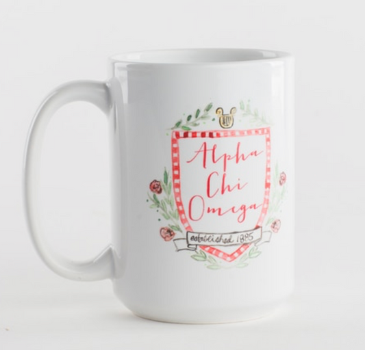 Alpha Chi Omega Motif Mug