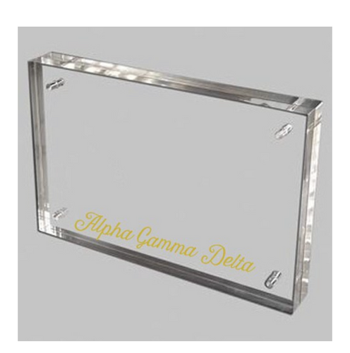 Alpha Gamma Delta Gold and Acrylic Picture Frame