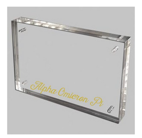 Alpha Omicron Pi Gold and Acrylic Picture Frame