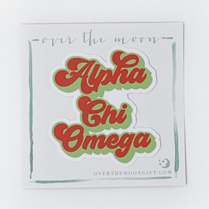 Alpha Chi Omega Retro Decal