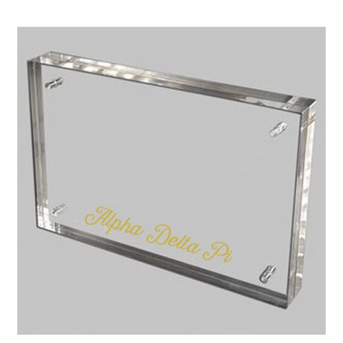Alpha Delta Pi  Gold and Acrylic Picture Frame