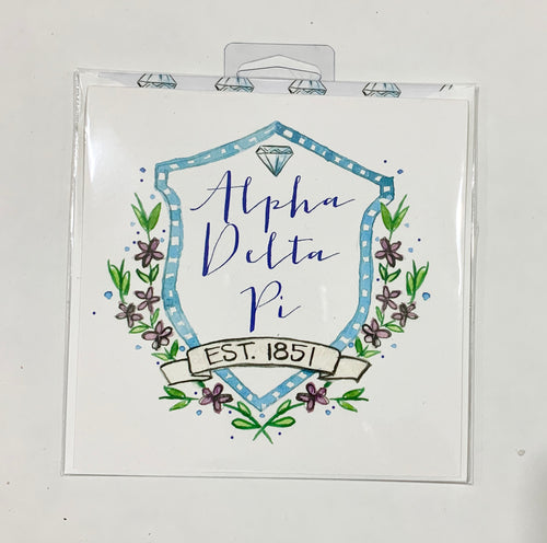 Alpha Delta Pi Motif Greeting Card