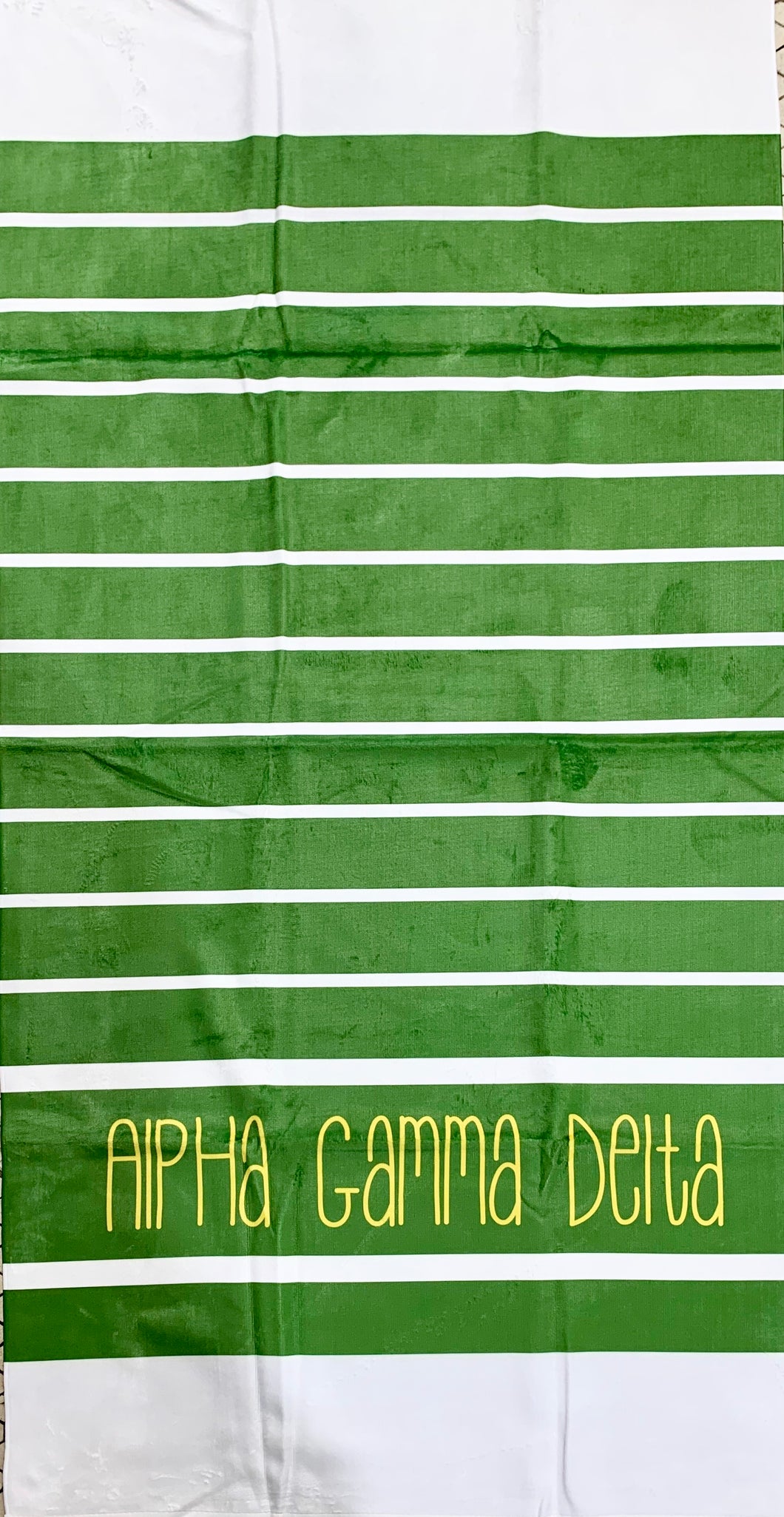 Alpha Gamma Delta Beach Towel