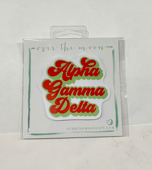 Alpha Gamma Delta Retro Decal