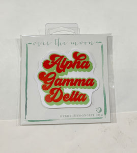 Alpha Gamma Delta Retro Decal