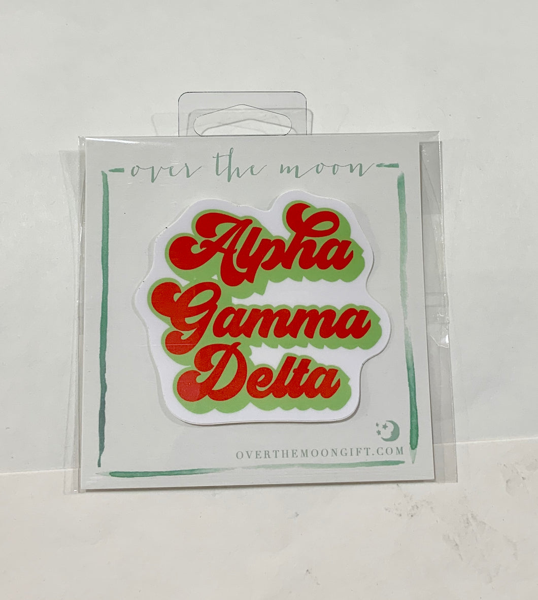 Alpha Gamma Delta Retro Decal