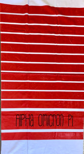 Alpha Omicron Pi Beach Towel