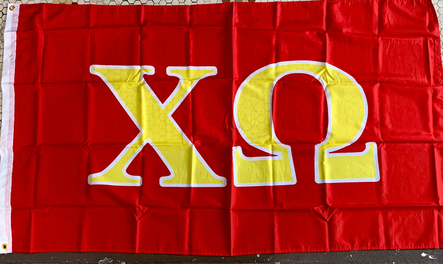 Chi Omega 3' x 5' Letter Flag