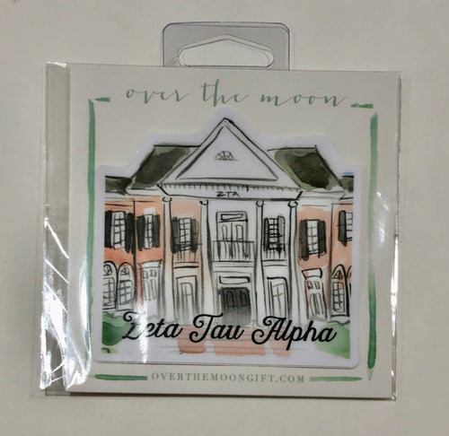 Zeta Tau Alpha House Decal