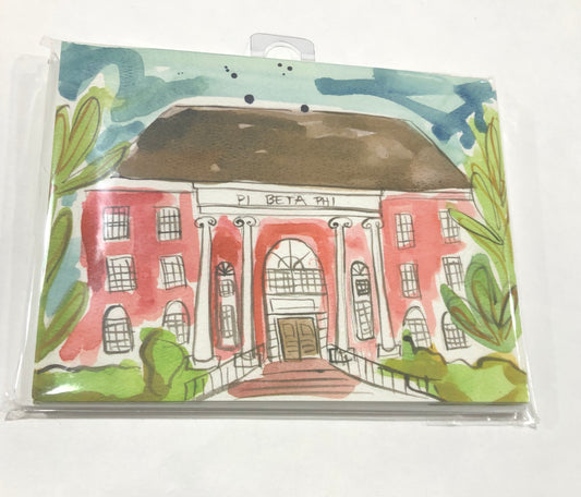 Pi Beta Phi Sorority House Notecard Set