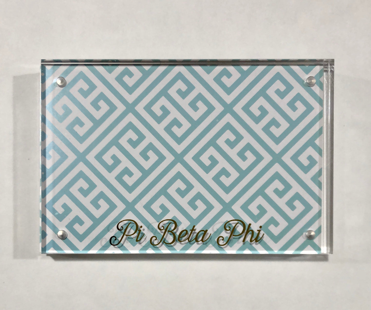 Pi Beta Phi Gold and Acrylic Picture Frame