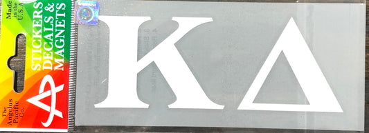 Kappa Delta White Car Decal
