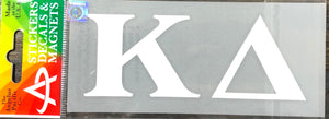 Kappa Delta White Car Decal