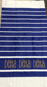Delta Delta Delta Beach Towel