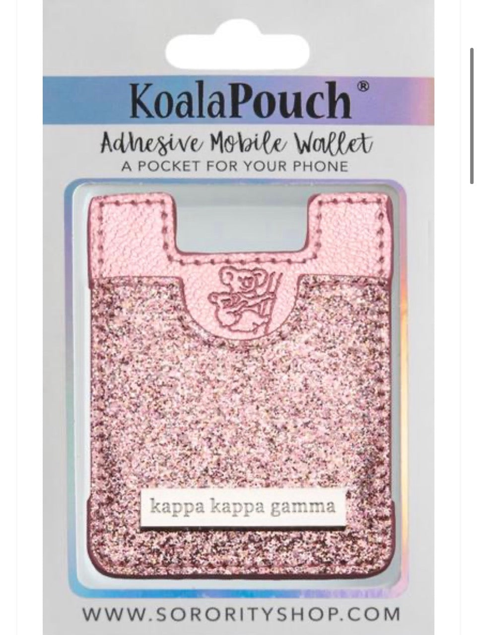 Kappa Kappa Gamma Sparkle Phone Wallet-Pink