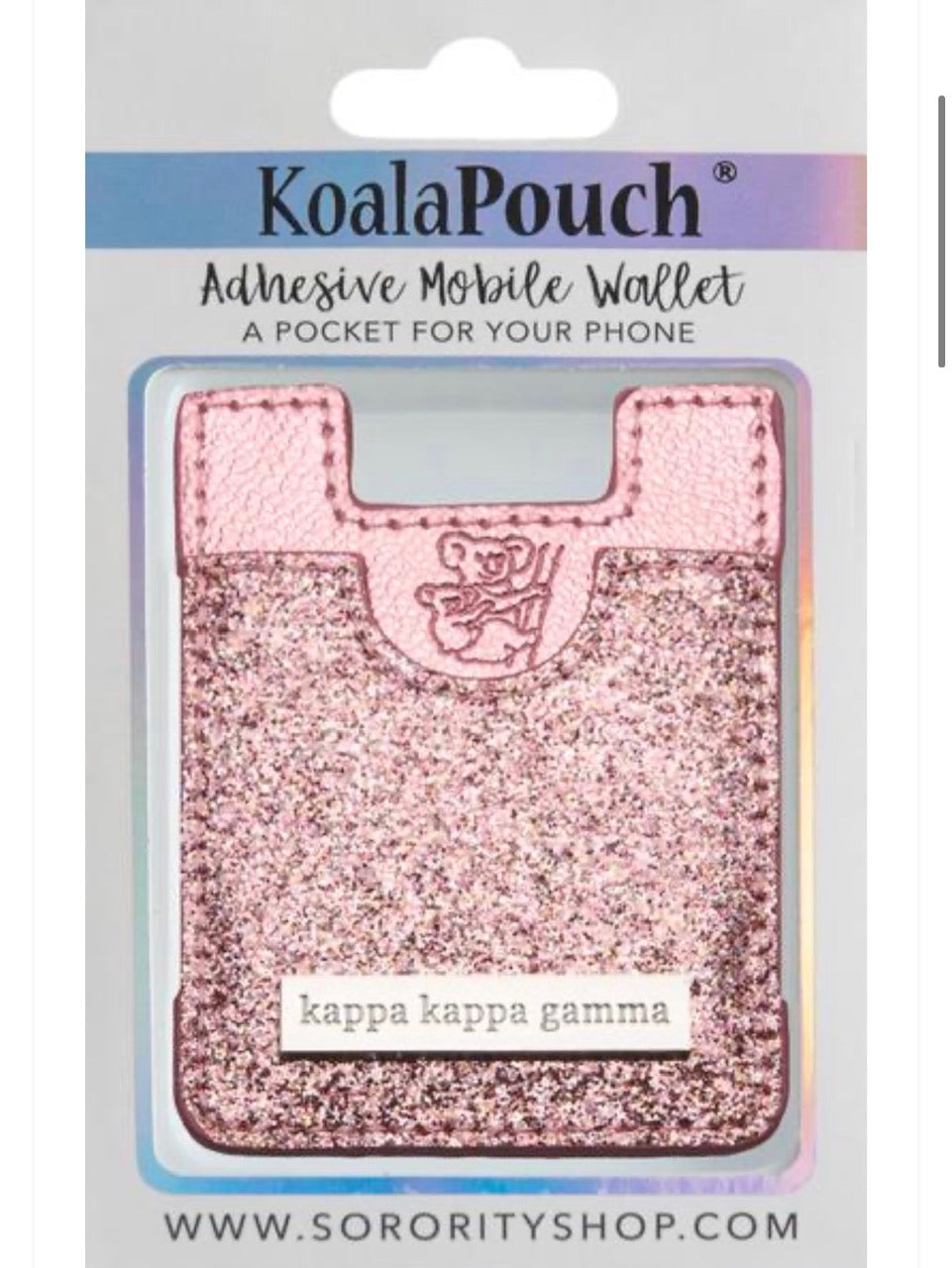 Kappa Kappa Gamma Sparkle Phone Wallet-Pink