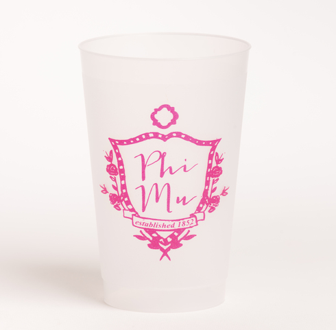 Phi Mu Motif Frost Flex Cup