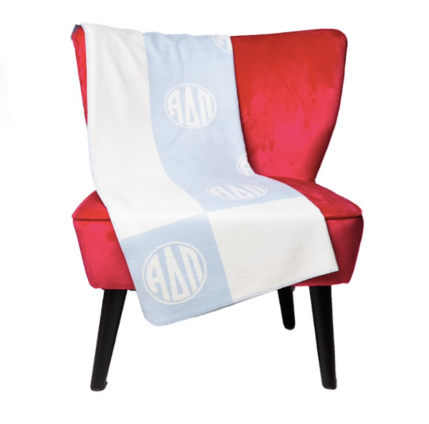 Alpha Delta Pi Greek Letter Blanket