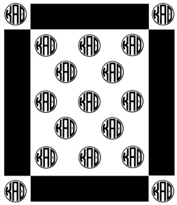 Kappa Alpha Theta Greek Letter Blanket