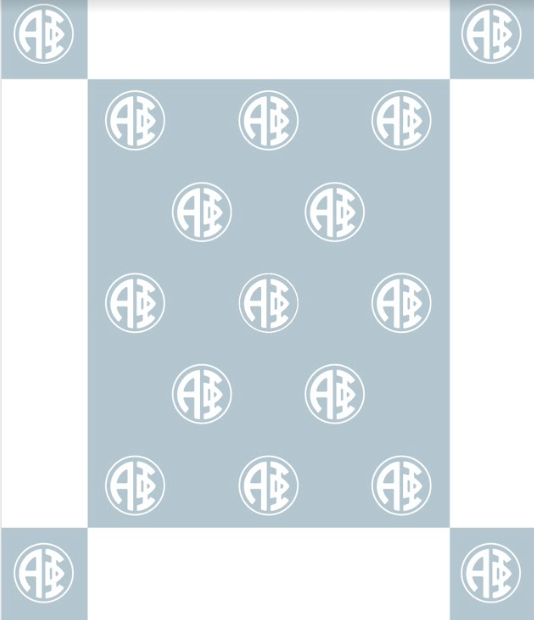 Alpha Phi Greek Letter Blanket