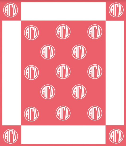 Alpha Gamma Delta Greek Letter Blanket