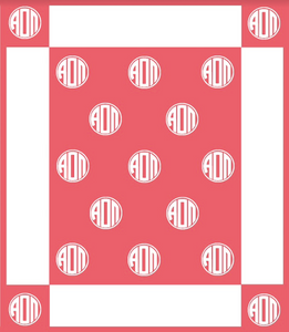 Alpha Omicron Pi Greek Letter Blanket