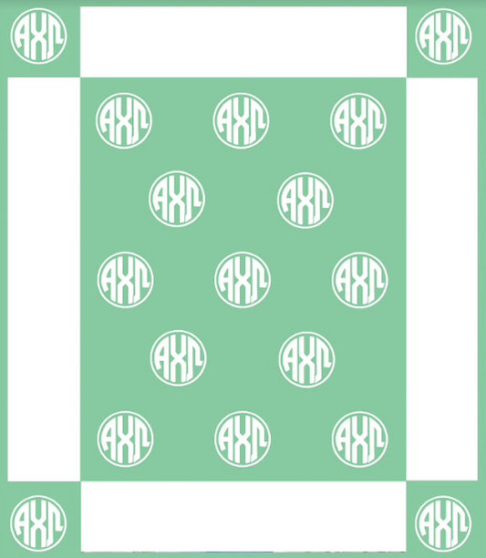 Alpha Chi Omega Greek Letter Blanket
