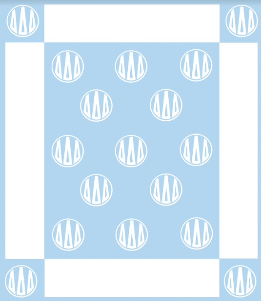 Delta Delta Delta Greek Letter Blanket